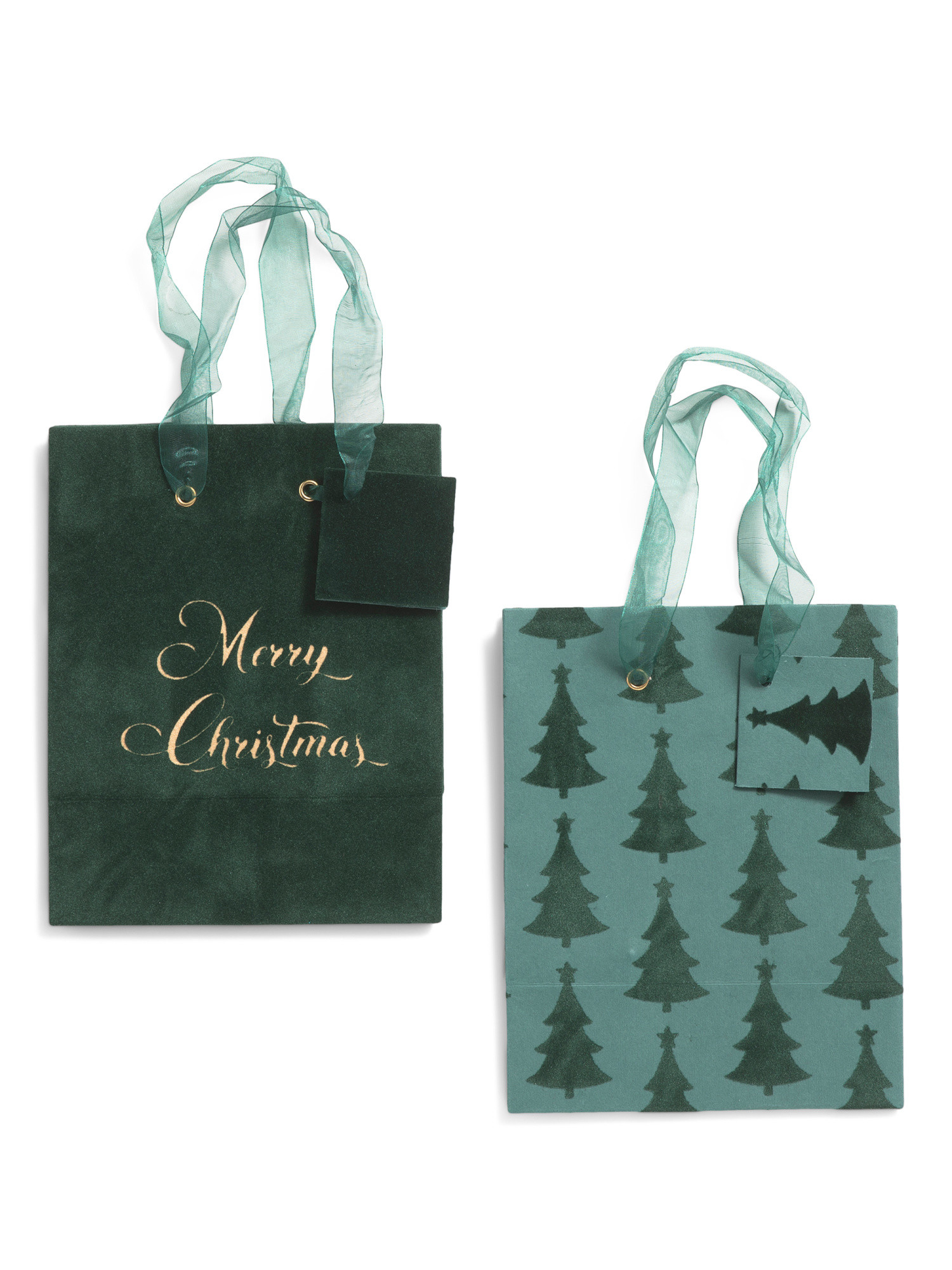 2pk Velvet Glitter Gift Bags | TJ Maxx