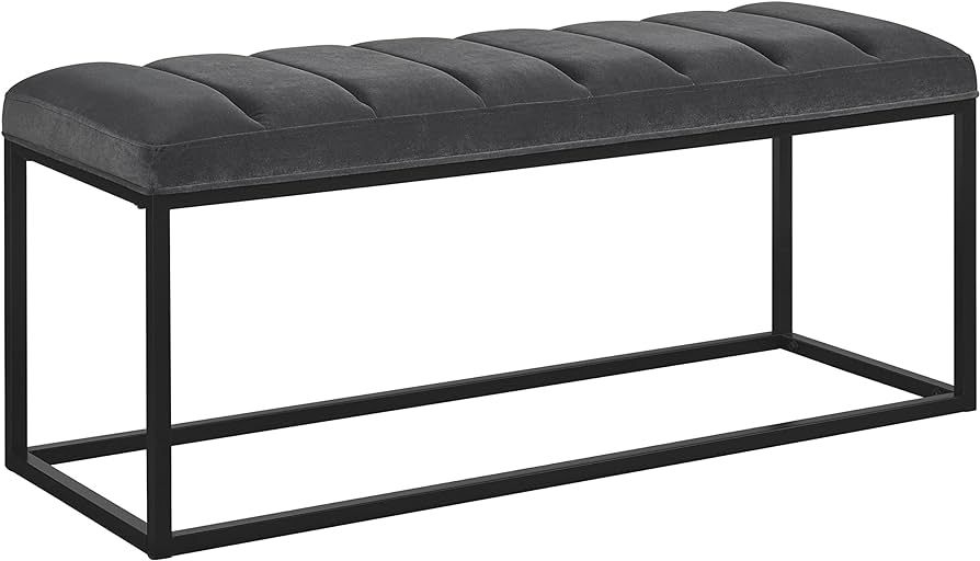 Ball & Cast Upholstered Bench, Black | Amazon (CA)