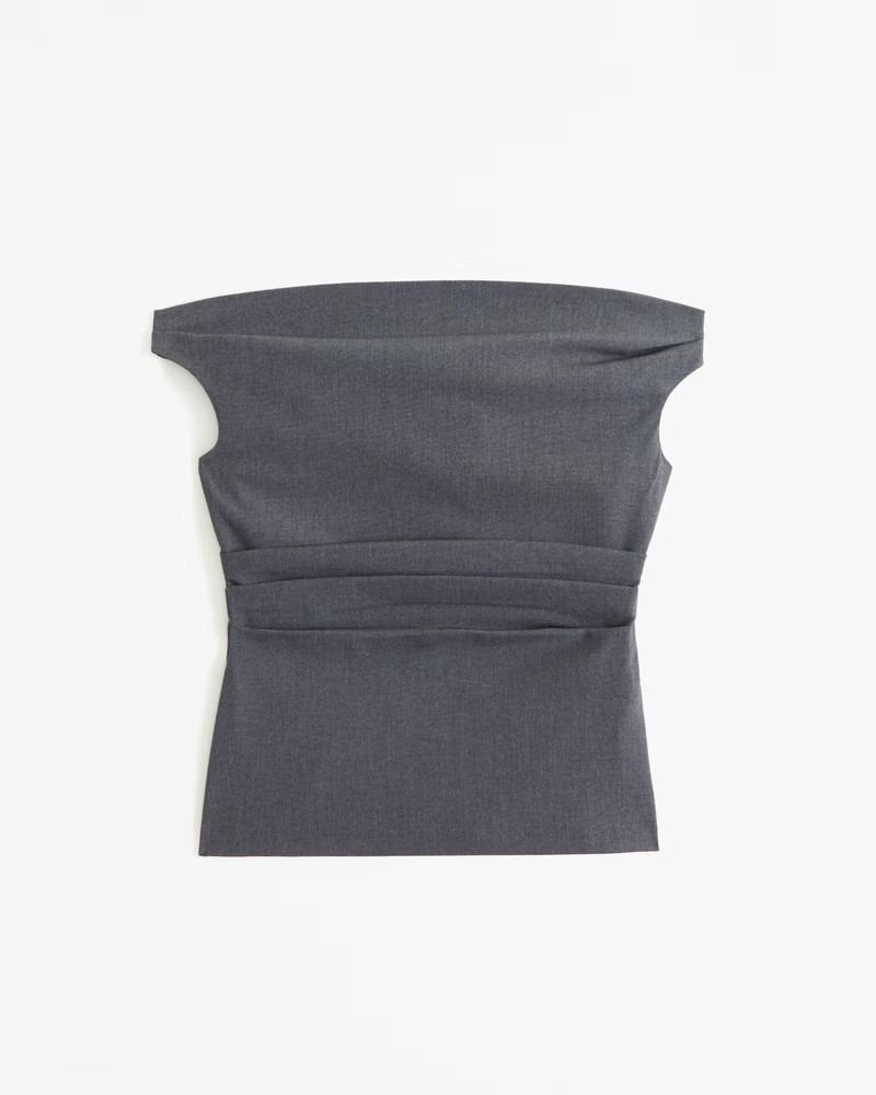 Women's Off-The-Shoulder Tailored Drapey Top | Women's Tops | Abercrombie.com | Abercrombie & Fitch (US)