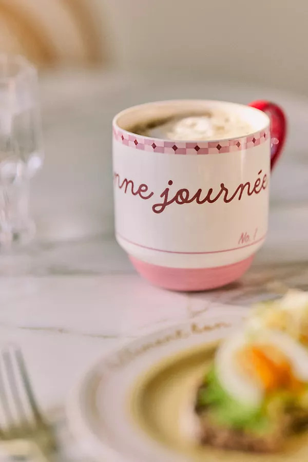 Café Violette Handpainted Stoneware Mug | Anthropologie (US)