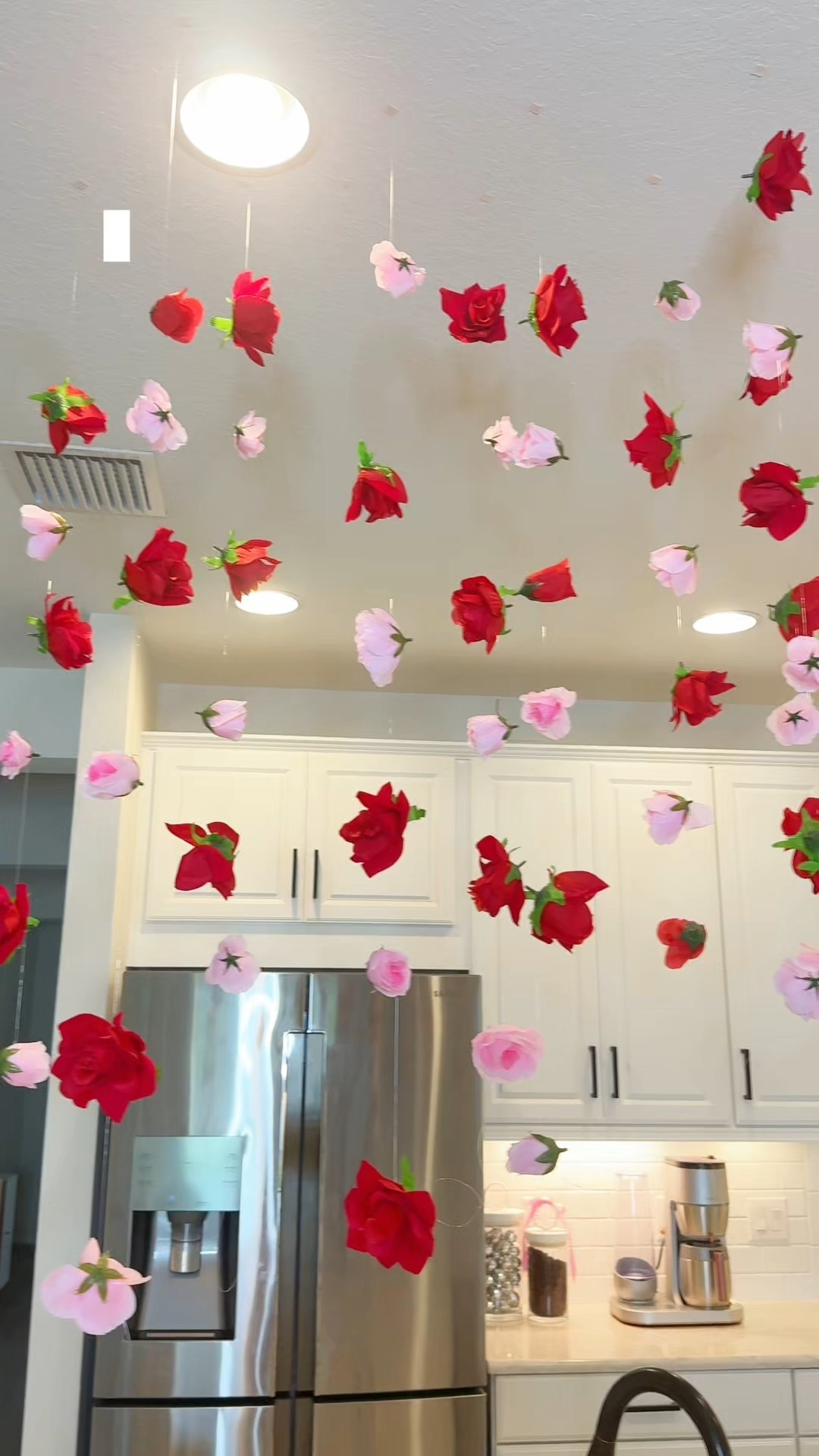 Hanging flowers from ceiling 🌸
Easy diy and makes such a statement piece! 

#LTKValentine #LTKHome #LTKSeasonal