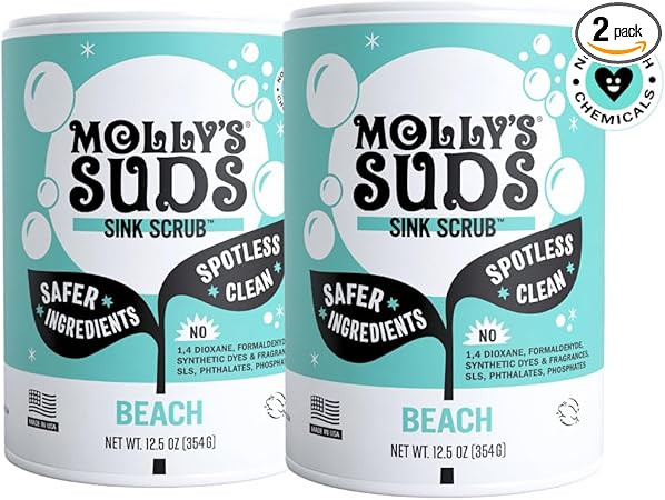 Molly's Suds Sink and All Purpose SCRUB | Gently Removes Stains, Scrubs Away Grease & Gime, Buffs... | Amazon (US)