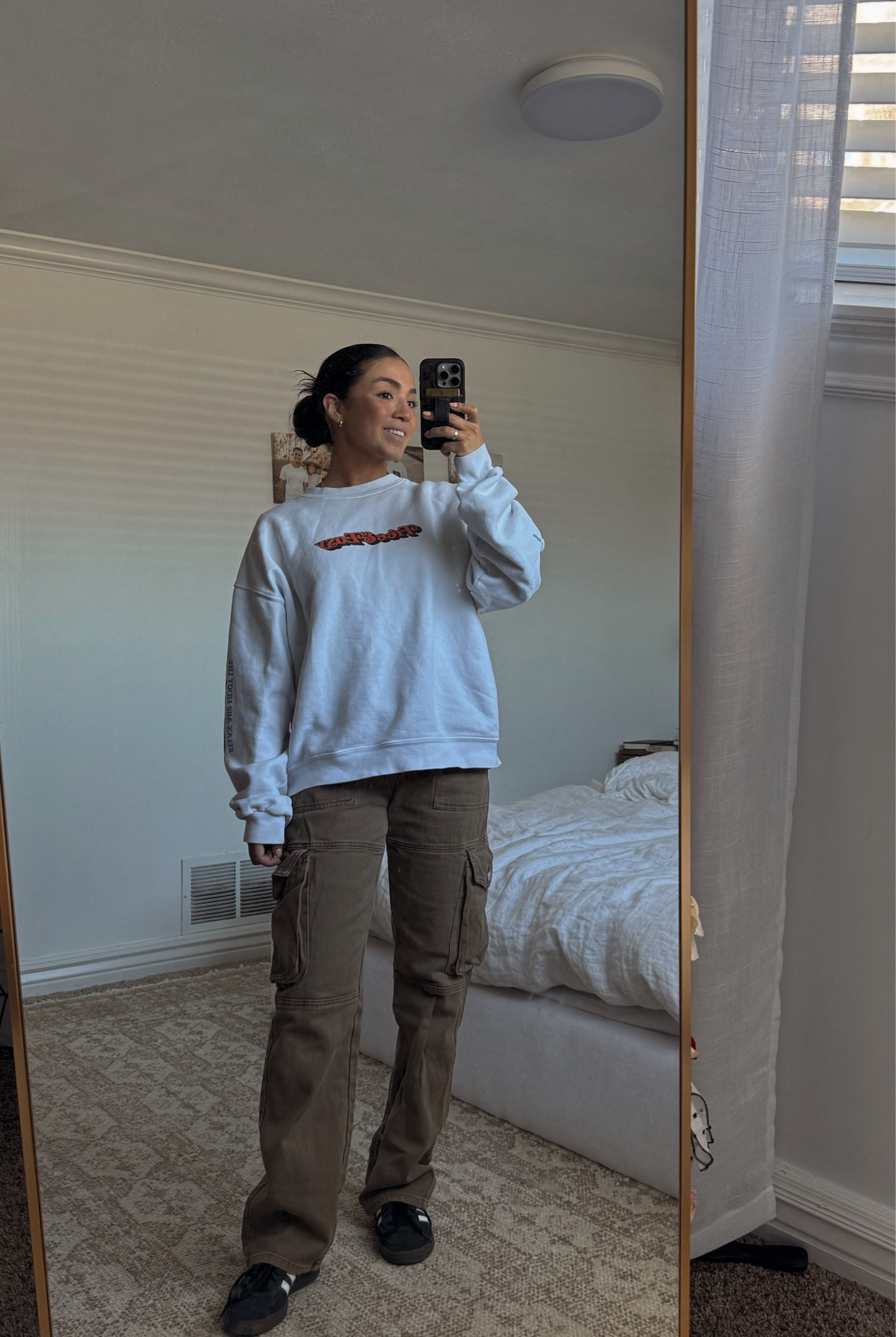 free & easy 💙🧡 my go to sweatshirt! it’s the perfect fit!! 

#LTKfindsunder50 #LTKstyletip #LTKfindsunder100