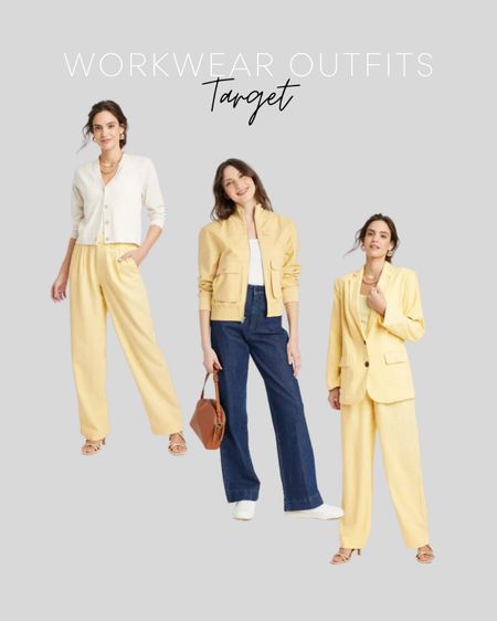 Workwear pieces you can mix and match to make plenty of outfits 

Yellow slacks, yellow blazer, bomber jacket 

#LTKfindsunder50 #LTKsalealert #LTKworkwear