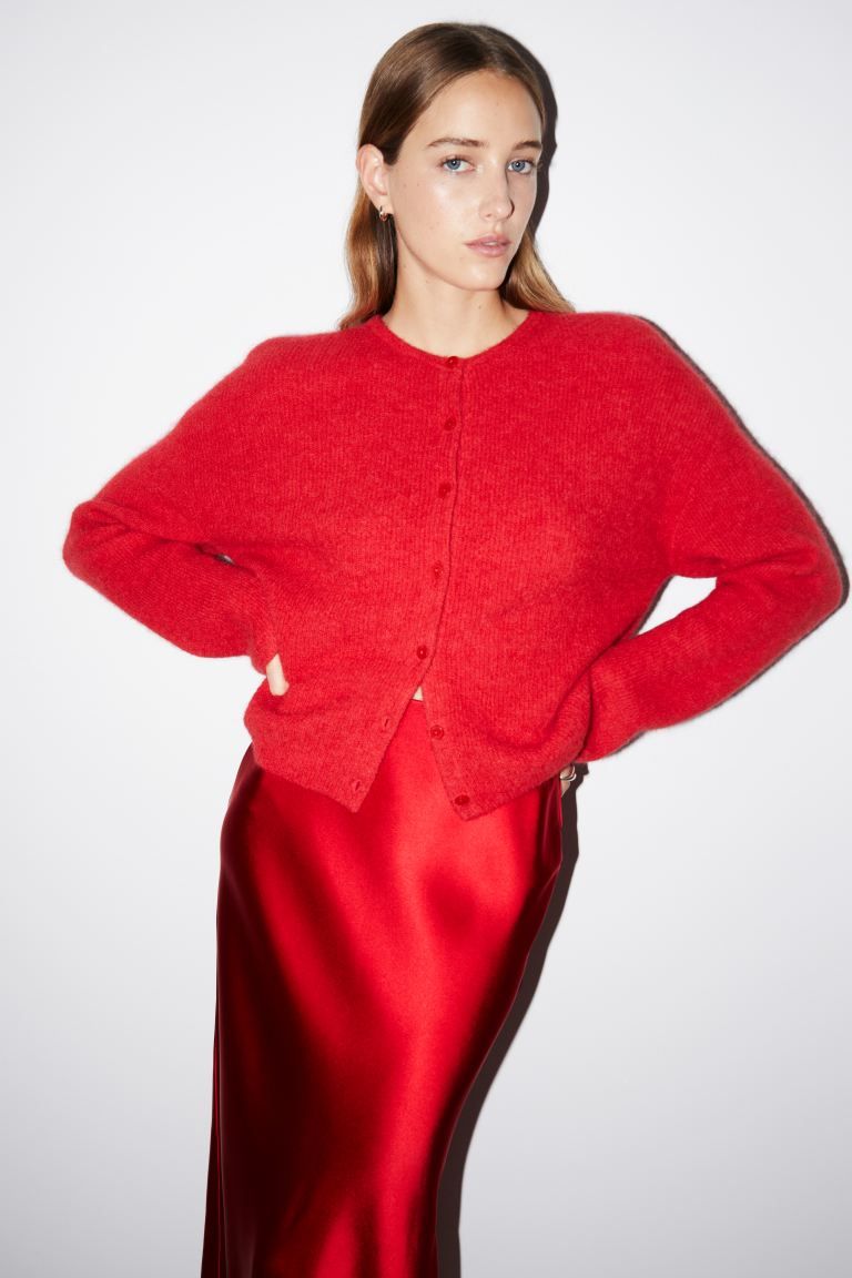 Knitted Cardigan - Red - Ladies | H&M GB | H&M (UK, MY, IN, SG, PH, TW, HK)