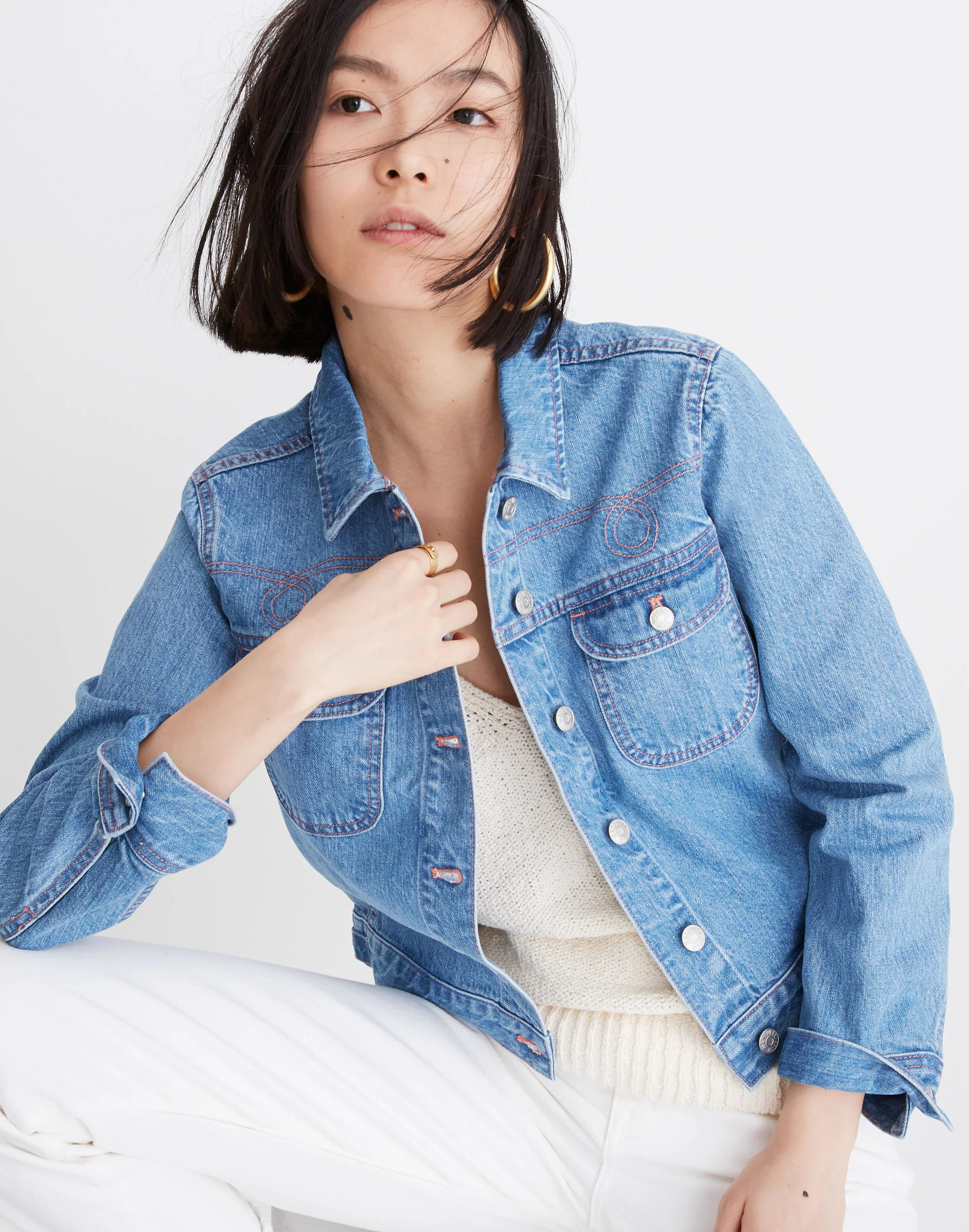 The Crop Jean Jacket: Western Edition | Madewell