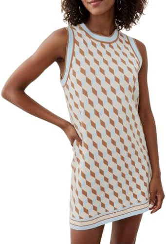 Kedera Womens Sleeveless Sweater Dress 2025 Crewneck Knitted Business Casual Winter Dress Old Mon... | Amazon (US)