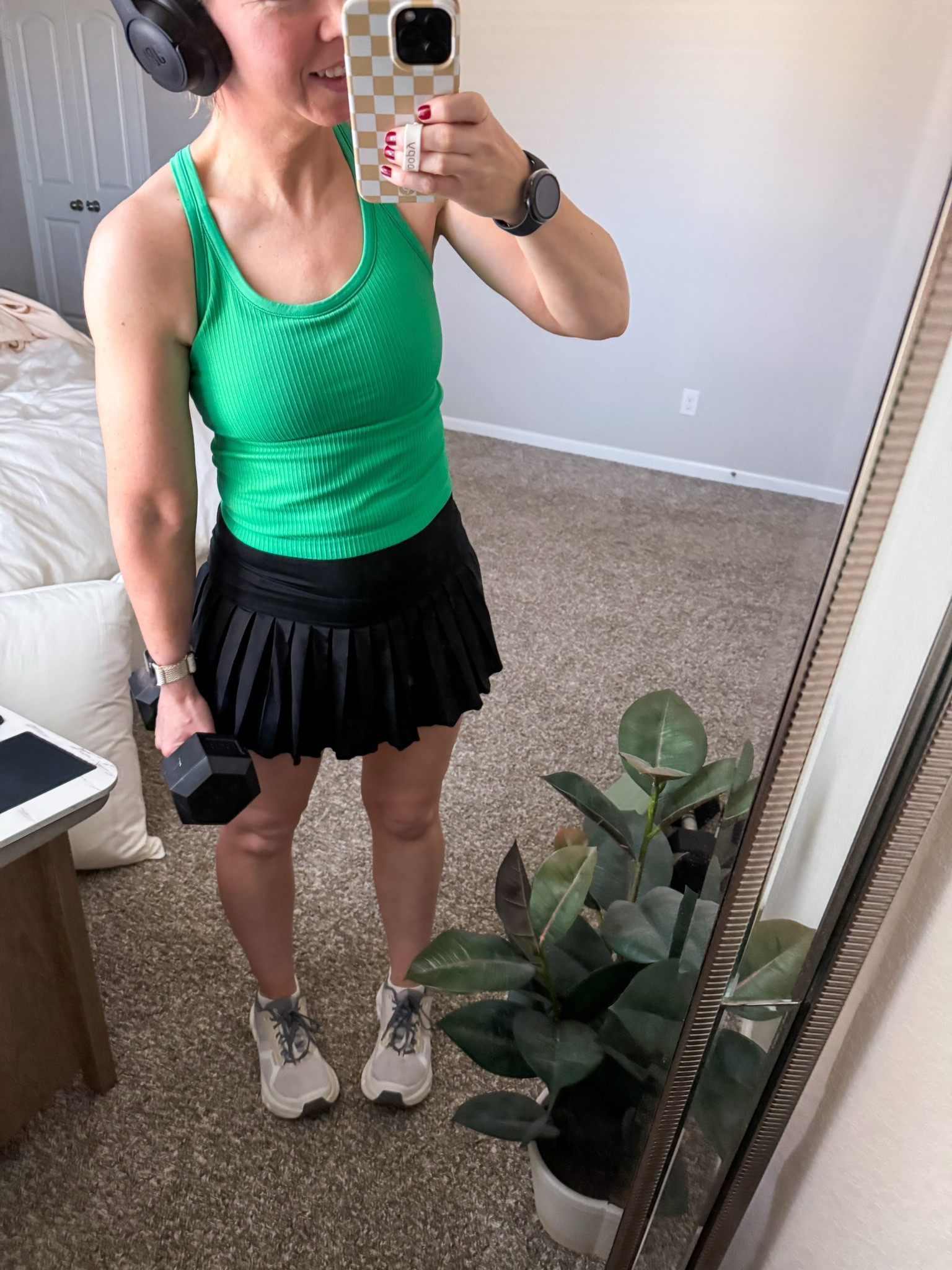 Workout outfit / tennis outfit 

Tank size small
Skirt size XS


#ltkseasonal #ltkover40 #ltkshoecrush 
#ltksalealert

#LTKPetite #LTKSeasonal #LTKActive