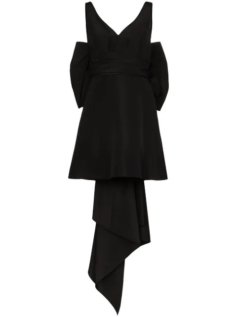 bow-embellished silk-taffeta mini dress | Farfetch (US)