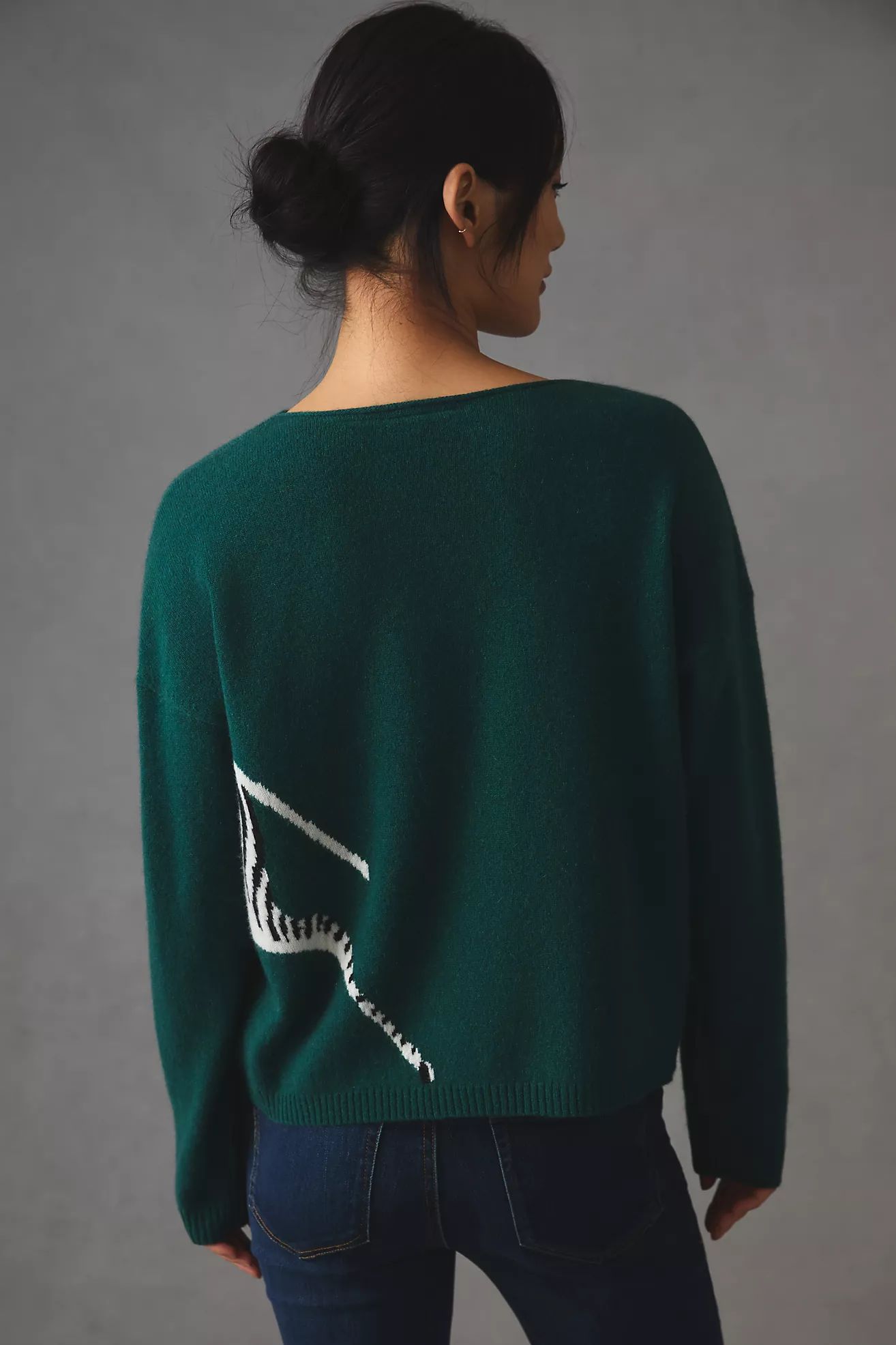 Maeve Cashmere Intarsia Sweater | Anthropologie (US)