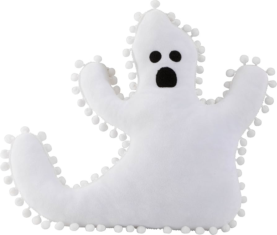 Cute Ghost Pillow, 16"x15" Inch Happy Ghost Shaped Throw Pillow Halloween Decorations Plush Pillo... | Amazon (US)