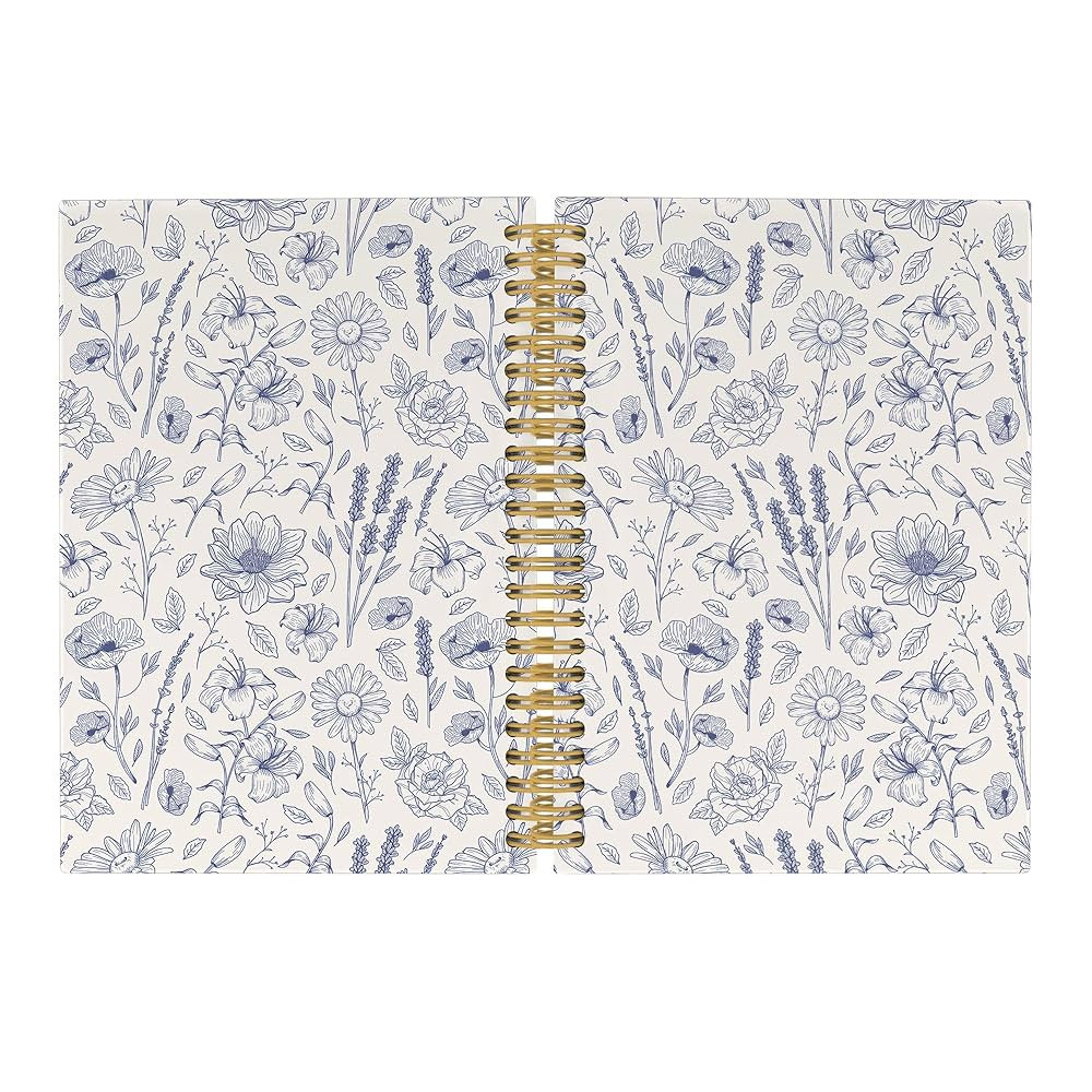 Pugwak Vintage Floral Journal Notebook - Aesthetic Botanical Line Flower Notebooks College Ruled ... | Amazon (US)