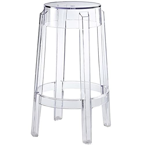 Modway Casper Modern Acrylic Counter Bar Stool in Clear - Fully Assembled | Amazon (US)