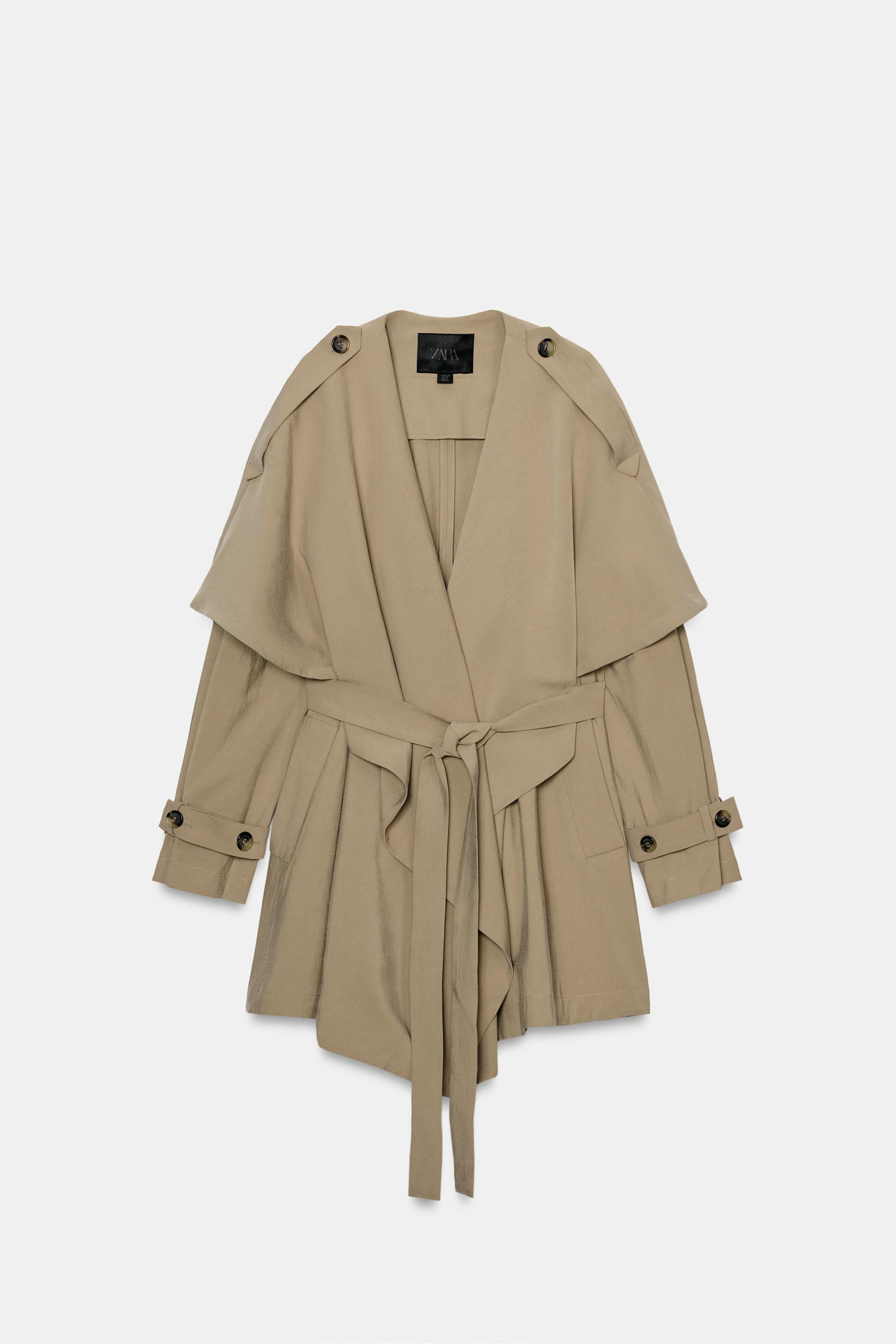 ZW COLLECTION SHORT FLOWING TRENCH COAT | Zara UK