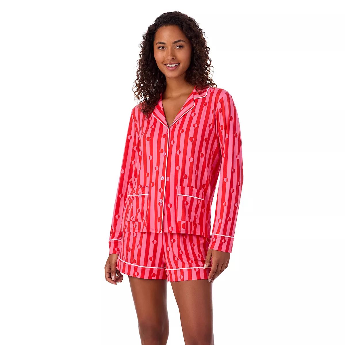 Women's Beauty Sleep Social Cozy Jersey Pajama Top & Pajama Shorts Set | Kohl's