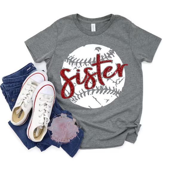 Baseball Sister Shirt  Baseball Shirts  Baseball Tees  | Etsy | Etsy (US)