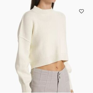 Free People Easy Street Crop Women's Cream Sweater | Poshmark