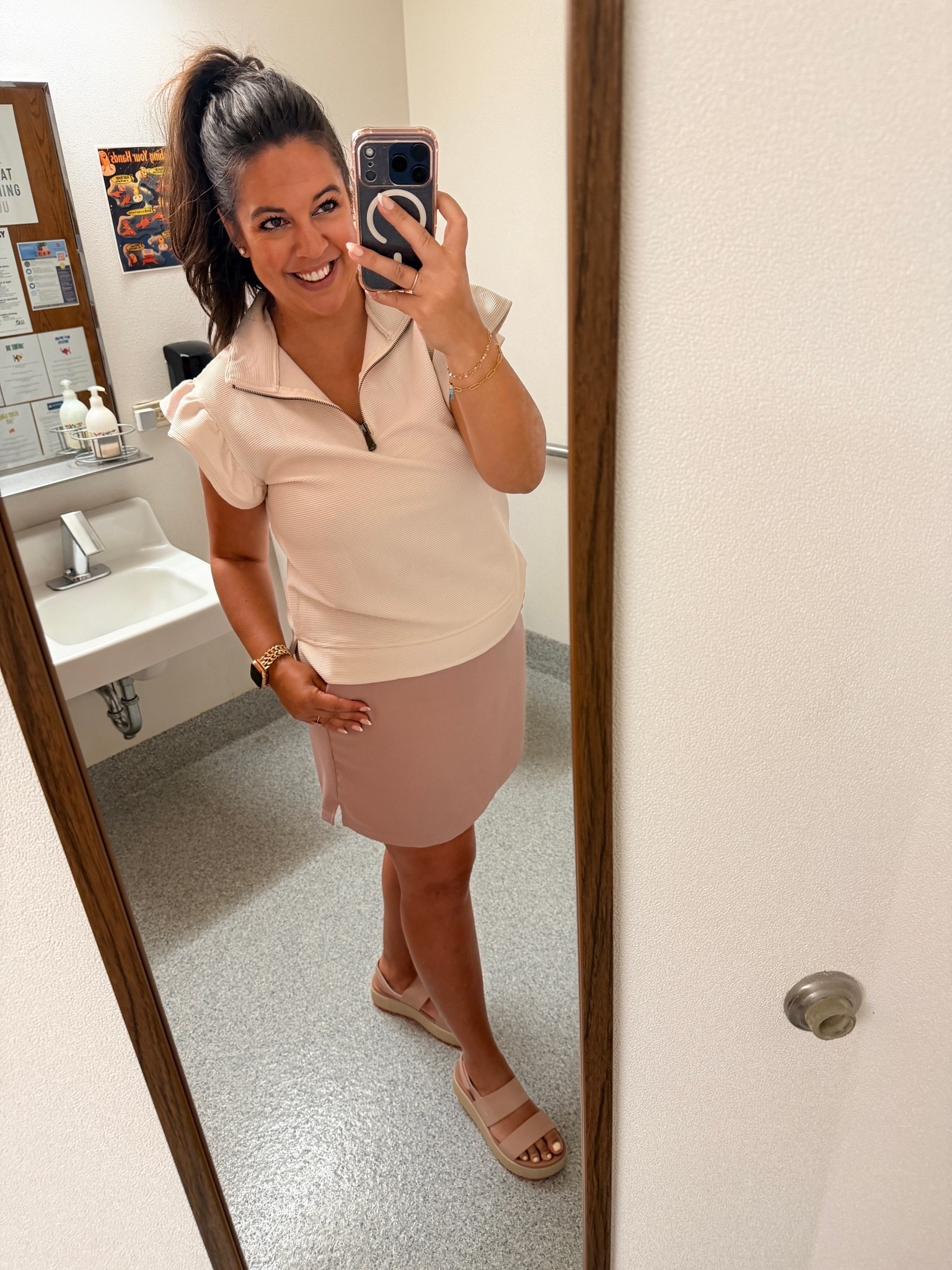 Wore this outfit subbing in K-5 STEM. 

This top is from a set that comes with pants that I love to travel in (so tempted to get another one in another color!) Wearing my typical size large. 

The skort is from Costco. They have these every year with slight color variations. Wearing my typical size large.

These shoes are surprisingly comfy and my Achilles has been really sore, so these helped give me support. Wearing my typical size 8.

#LTKdayinmylife #LTKootd #LTKMidsize