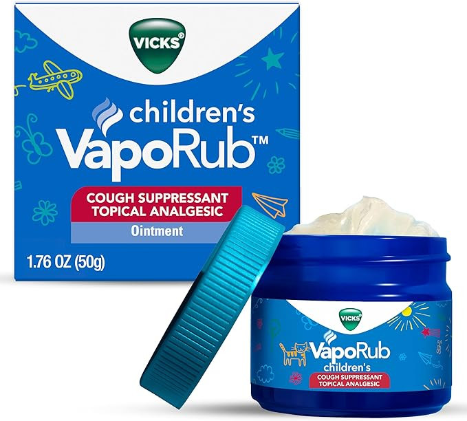 Vicks Children's VapoRub, Topical Cough Suppressant and Analgesic, Relieves Coughs and Minor Ache... | Amazon (US)