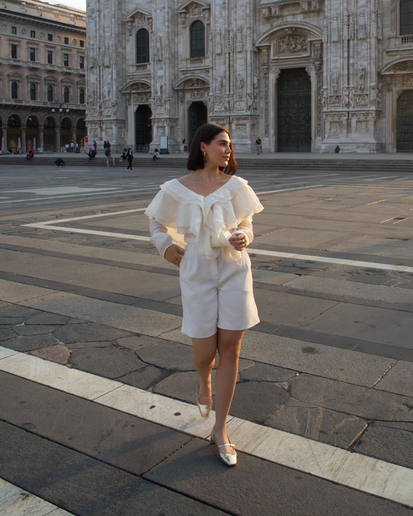 Chic style / white ruffles blouse 

#LTKHoliday #LTKtravel #LTKSeasonal