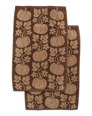 Set Of 2 Pumpkin Blooms Hand Towels | Bed & Bath | Marshalls | Marshalls