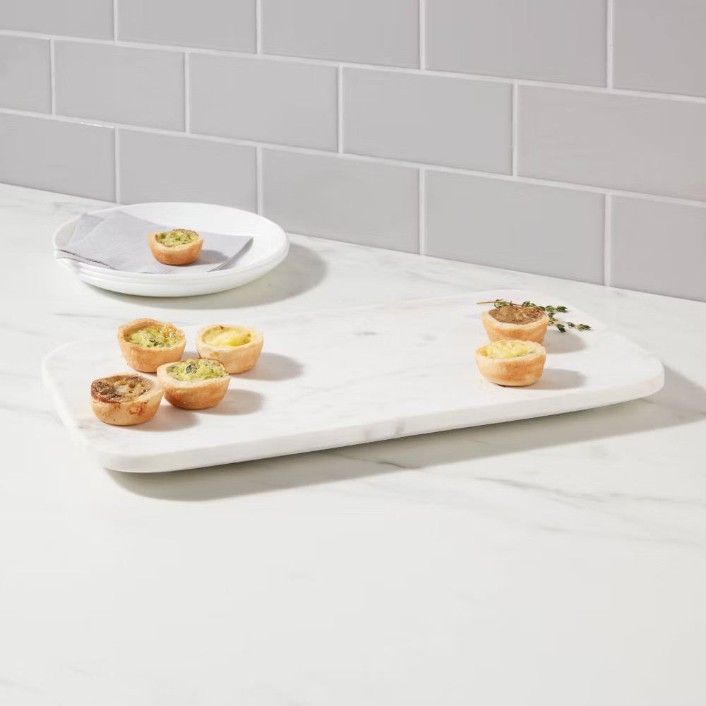 14" x 7" Marble Serving Platter White - Threshold™ | Target