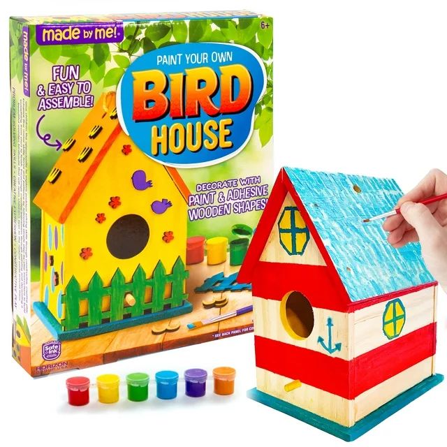 Made by Me Paint Your Own Birdhouse Kit, Boys and Girls, Child, Ages 6+ - Walmart.com | Walmart (US)