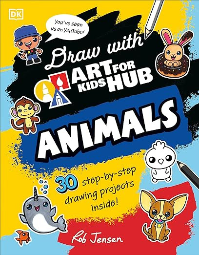 Draw with Art for Kids Hub Animals Paperback Jensen, Rob Art for Kids Hub      Paperback – Pict... | Amazon (US)