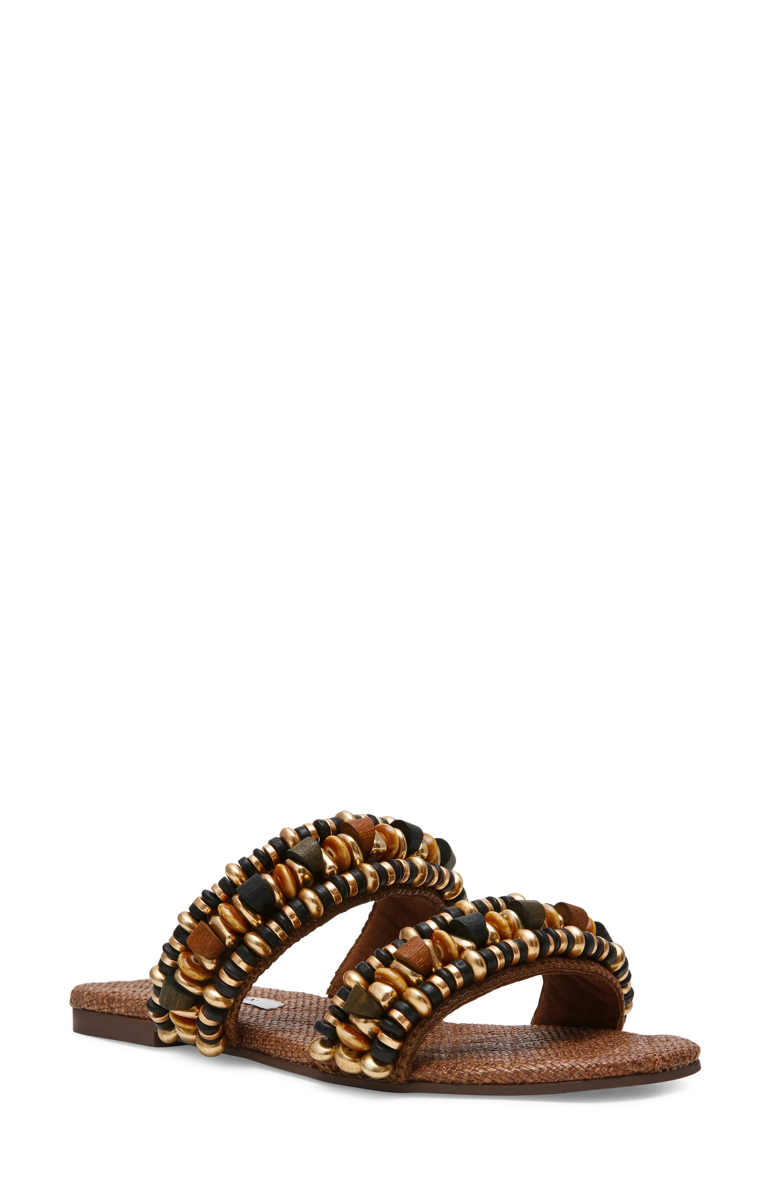 Steve Madden Messima Beaded Two-Strap Sandal (Women) | Nordstrom | Nordstrom