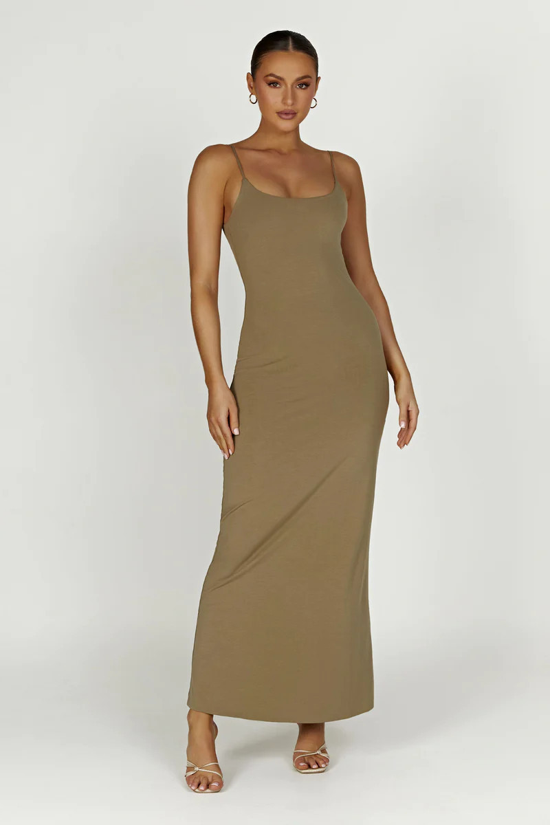 Aylani Cami Maxi Dress - Olive | MESHKI US