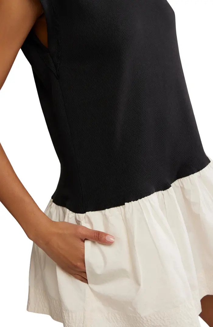 Enya Mixed Media Minidress | Nordstrom