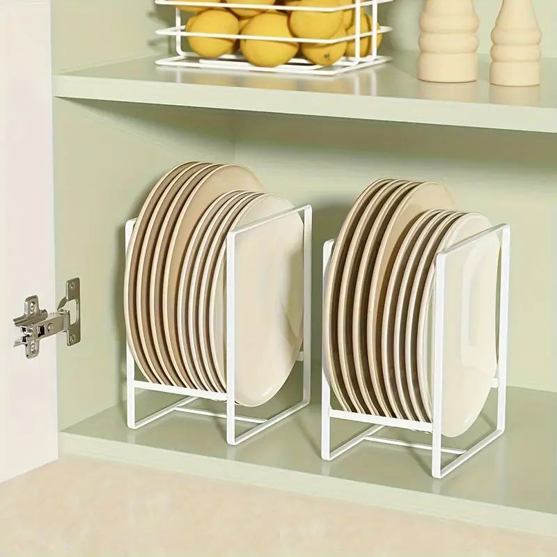 Metal Dish Organizer Stand for Kitchen Countertop and Cupboard - Plate Holder and Dish Storage Ra... | Temu Affiliate Program