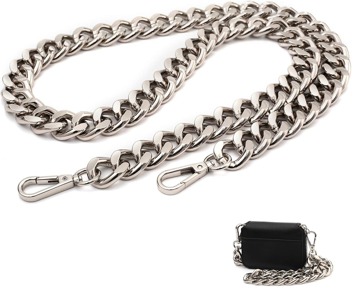 42''Substantial Big Metal Cross-Body Chain Purse Strap Replacement for Mini Wallet,Waist Pack,Che... | Amazon (US)