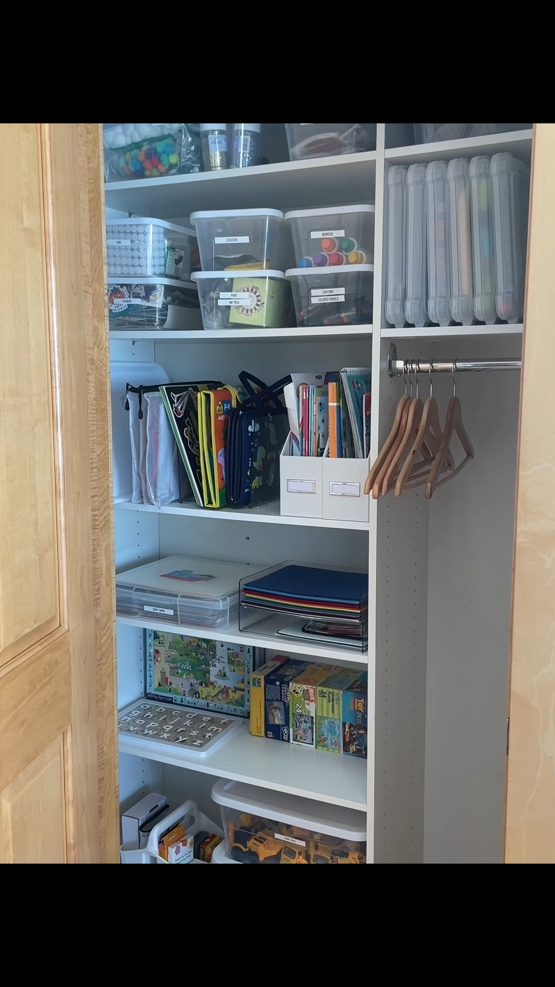 Spring cleaning, but make it functional ✨

Resetting our closets so everything is easy to grab and easy to put away (because toddlers 😅)

– Activities sorted into grab-and-go bags
– Busy books organized in binders
– Craft supplies tucked into mini totes
-Games in matching clear containers
-Paper + extras finally have their own shelf

Less chaos, more independence, and way smoother days ahead. 

#LTKKids #LTKHome