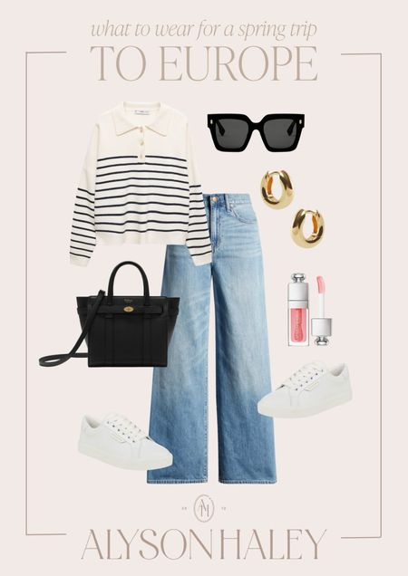 Spring trip to Europe outfit idea. I love this striped polo and classic white sneakers. 

#LTKbeauty #LTKSeasonal #LTKstyletip