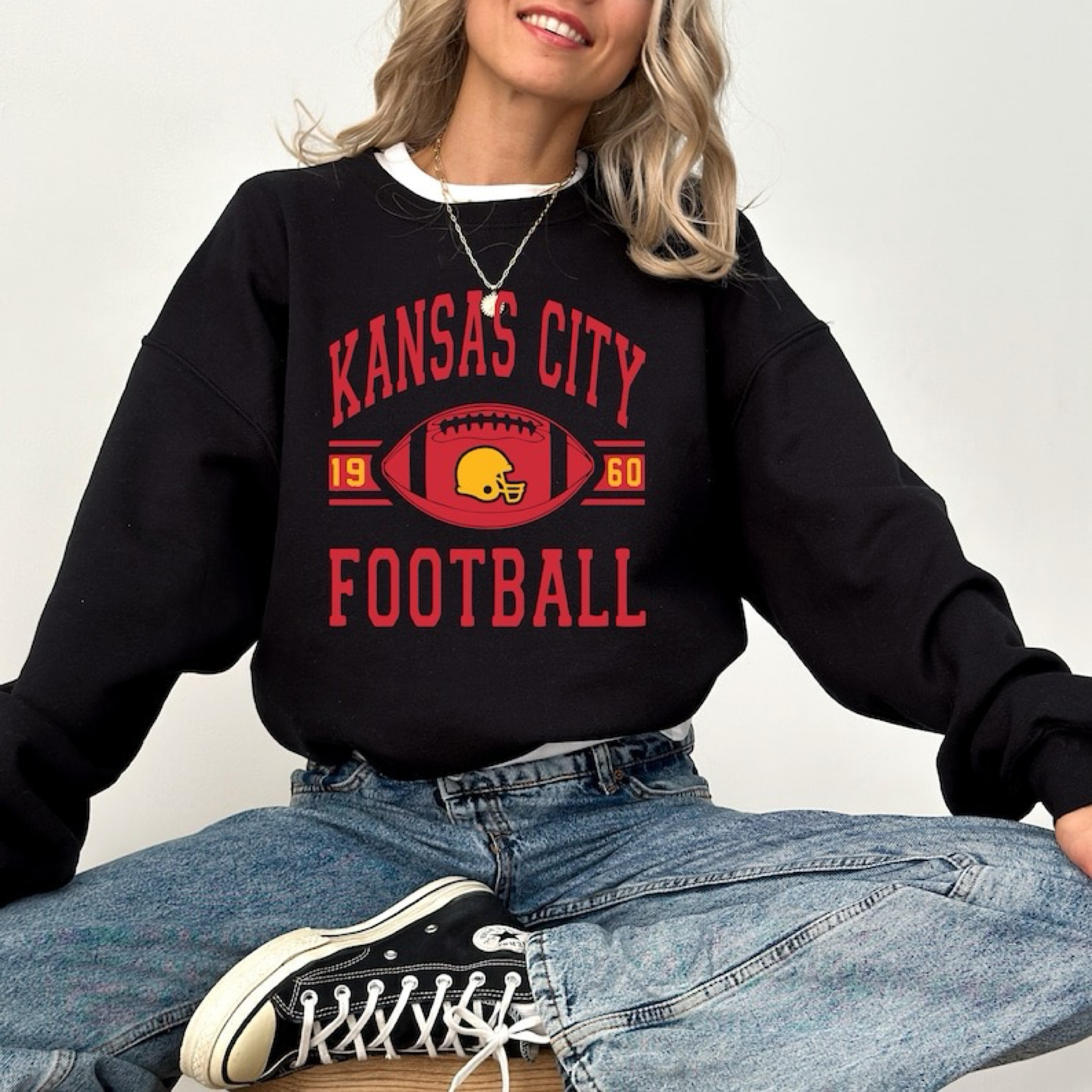 Trendy Kansas City Football Sweatshirt And T-Shirt, Kansas City Football Fan Shirt, Kansas City Football Gift, Go Kansas City Crewneck Shirt

#LTKGiftGuide