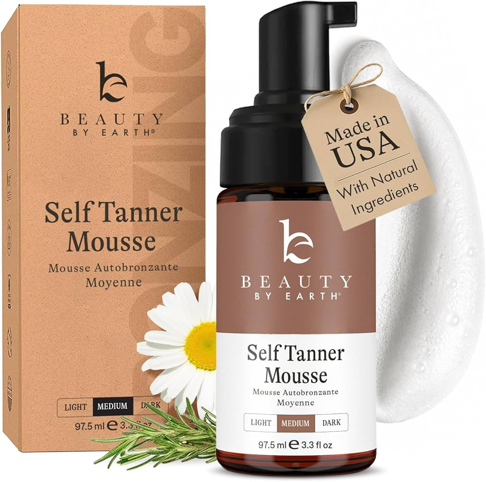 Self Tanner Mousse - USA Made with Natural & Organic Ingredients, Non-Toxic | Amazon (US)