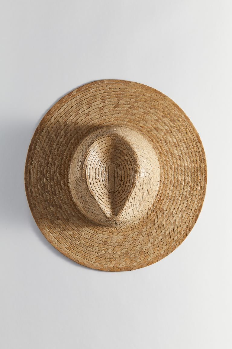 Straw Fedora Hat - Light beige - Ladies | H&M US | H&M (US + CA)