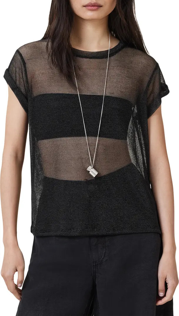 Thea Sparkle Sheer Mesh Top | Nordstrom