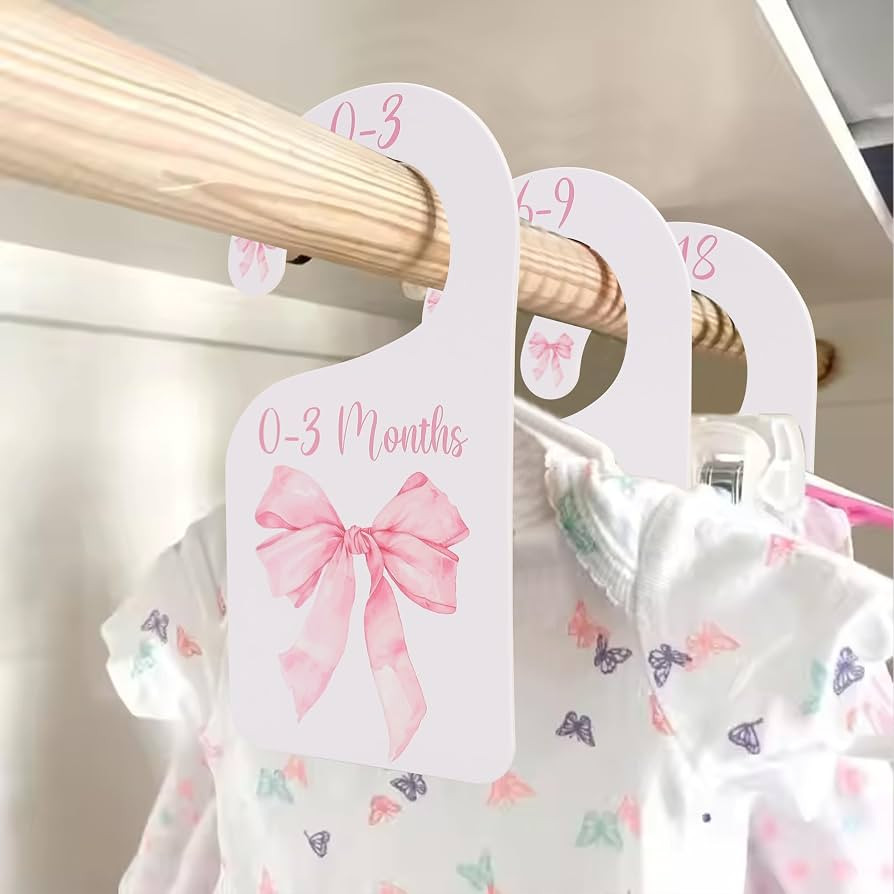 Bow Nursery Closet Dividers - Bow Baby Shower,Girl Closet Dividers,Baby Girl Closet Organizer wit... | Amazon (US)