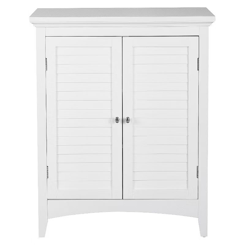 Elegant Home Fashion Slone 2 Door Shuttered White Floor Cabinet | Target