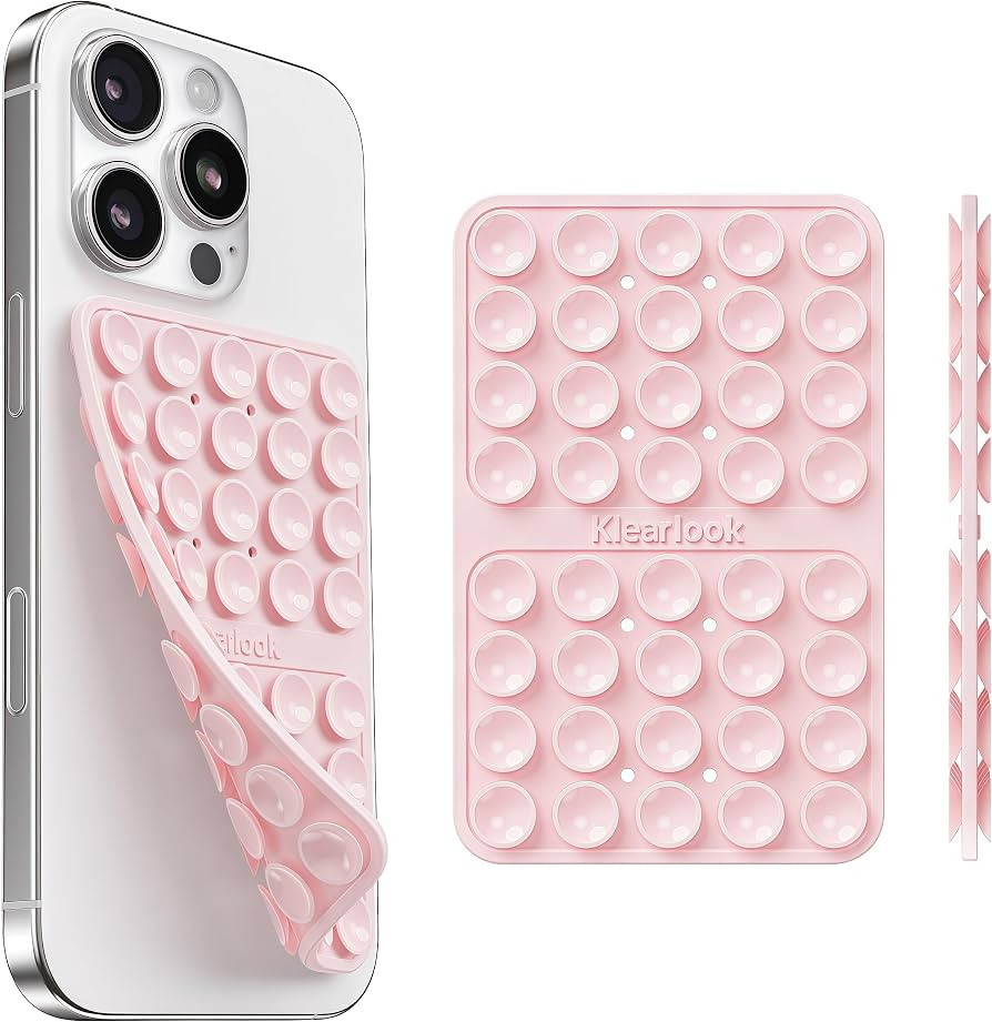 Klearlook - Funda de silicona con ventosa de doble cara para tel\u00e9fono, soporte desmontable, ... | Amazon (US)