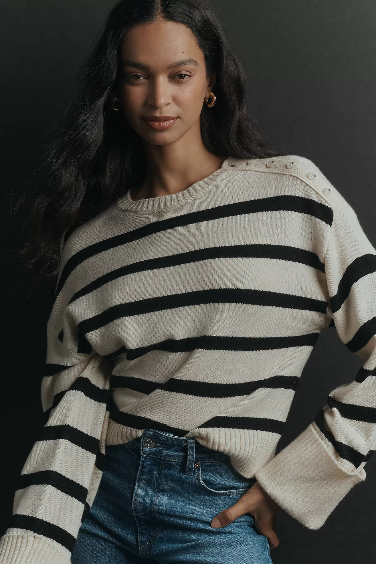 PAIGE Zofia Crew-Neck Wool-Blend Sweater | Anthropologie (US)