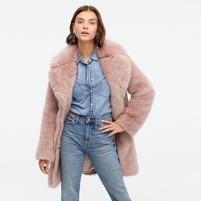 Collection faux-fur coat | J.Crew Canada
