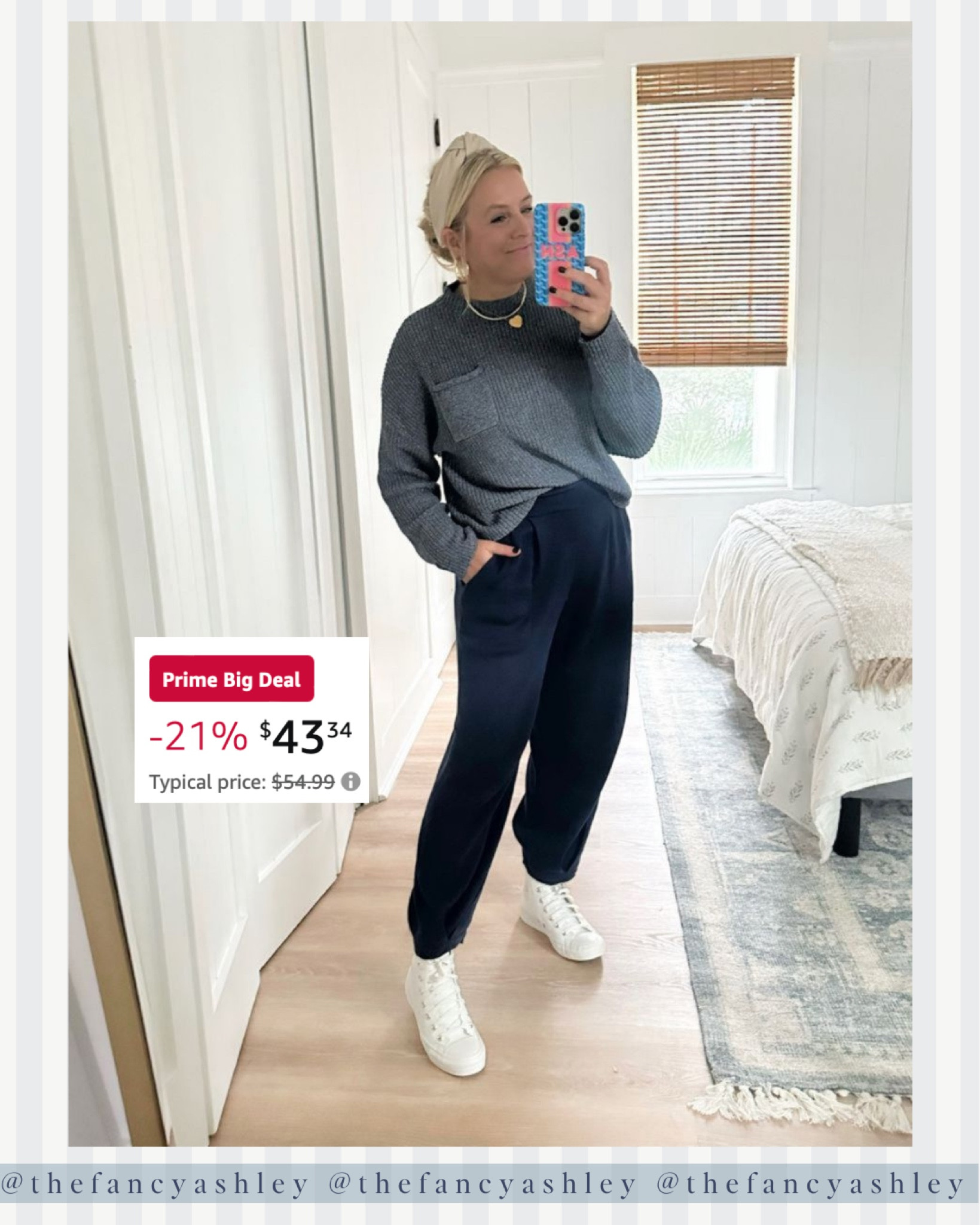 On sale for Amazon prime big deal days event // Two piece sweater and pants set from Amazon that we all know and love but in long sleeve version. Wearing size small. Comes in lots of colors. Perfect for any casual day. Scalloped leather converse are a fall must too 

#LTKSeasonal #LTKxPrime #LTKstyletip