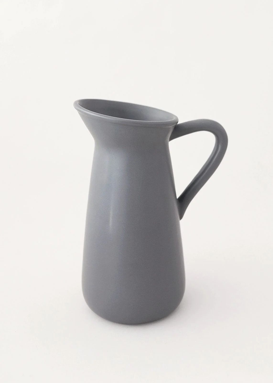 Afloral Grey Matte Glazed Ceramic Pitcher Vase with Handle - 9.5" Tall | Afloral (US)
