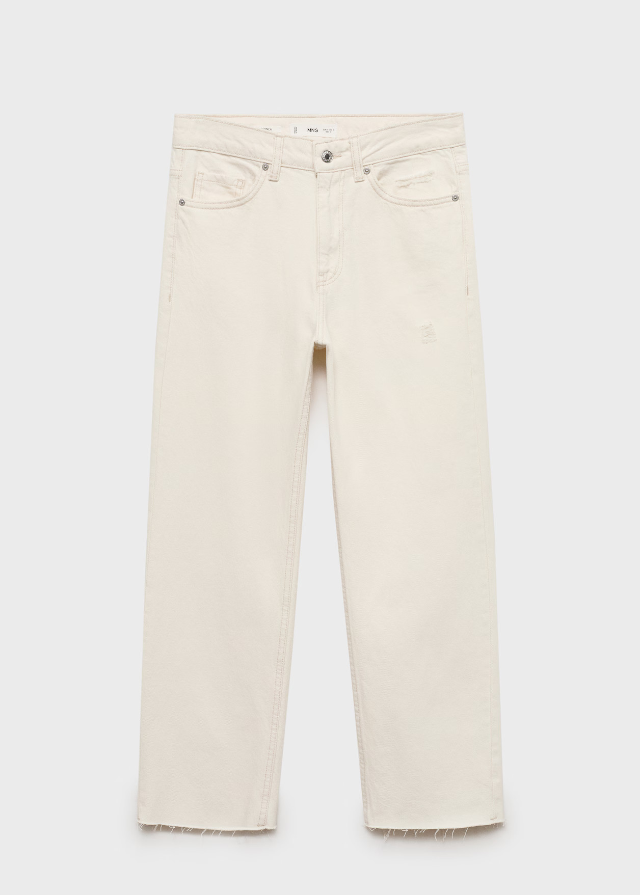 Blanca straight-fit cropped jeans - Women | MANGO United Kingdom | MANGO (UK)