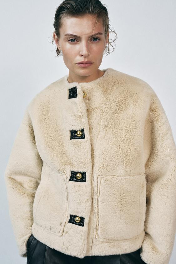 FAUX FUR JACKET ZW COLLECTION | Zara US