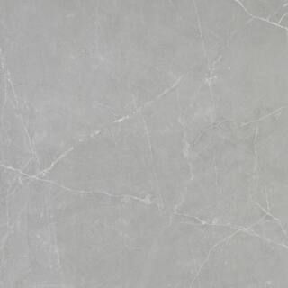 EMSER TILE Sterlina Gray 23.62 in. x 23.62 in. Matte Marble Look Porcelain Floor and Wall Tile (1... | The Home Depot