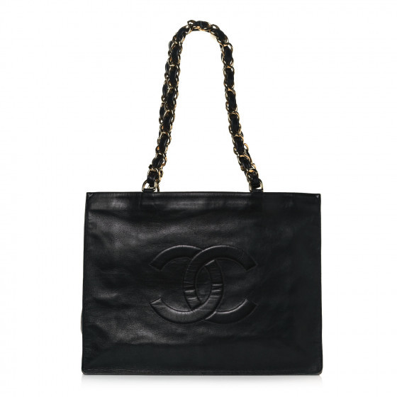 CHANEL Calfskin CC Tote Black | Fashionphile